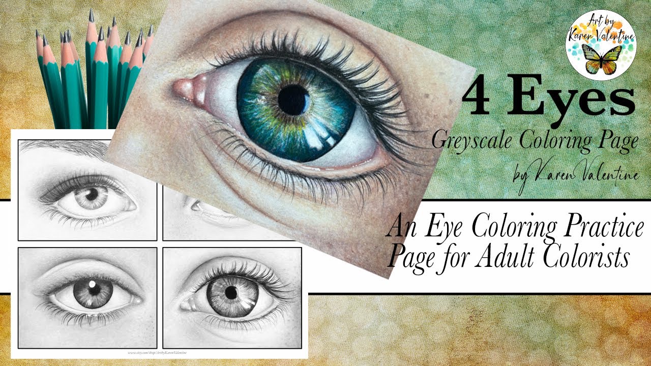 Coloring the green eye fro eyes coloring page