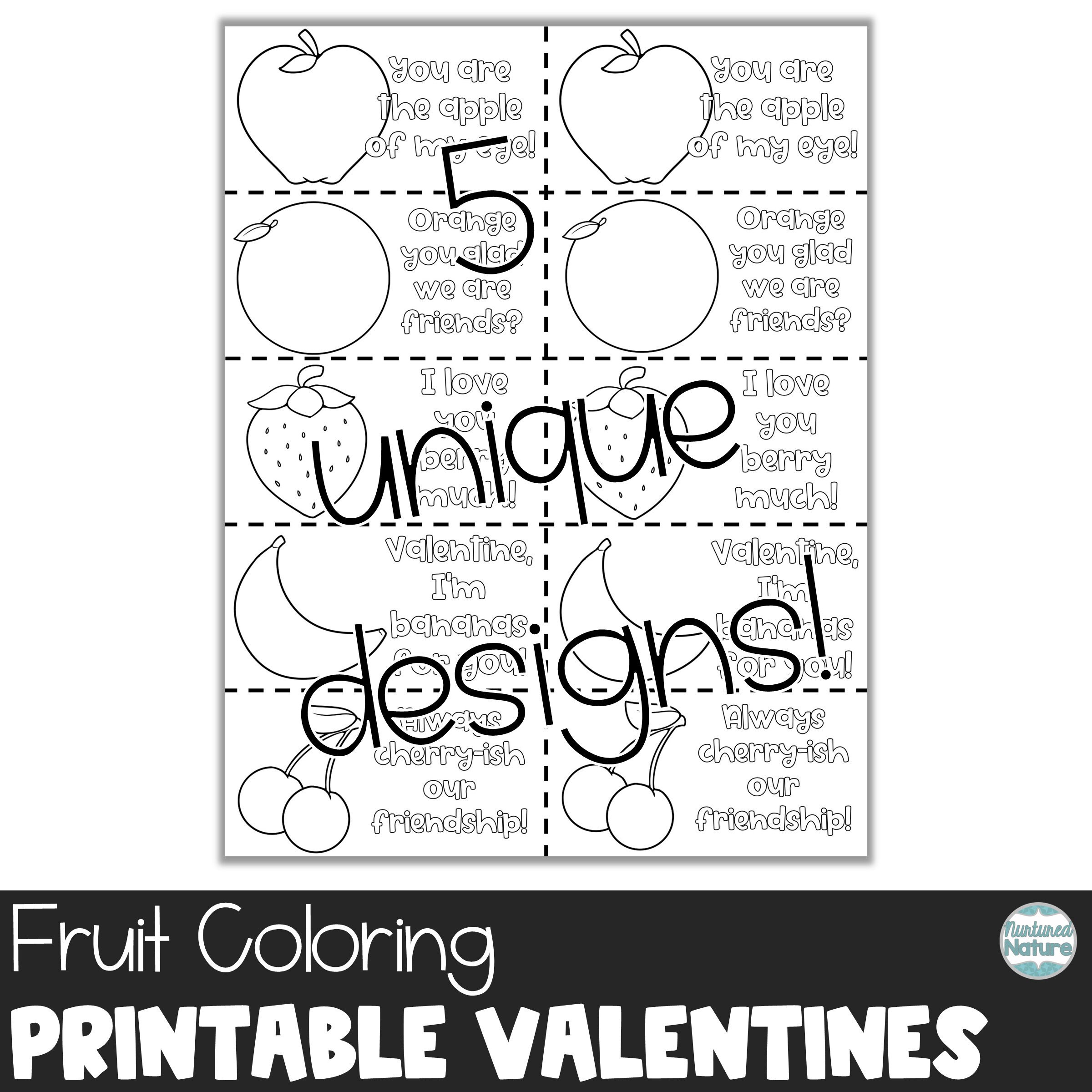 Fruit puns coloring valentine puns valentines coloring sheet kindergarten fruit themed gifts printable coloring sheets for kids