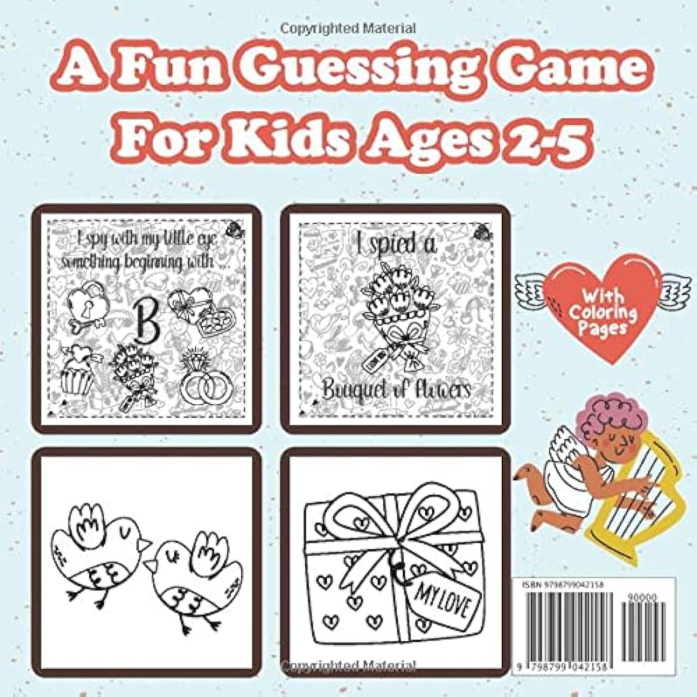 I spy with my little eye valentines day a big i spy book with pages and coloring pages valentines day books for kids for