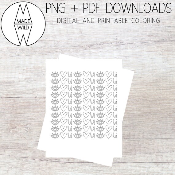 Buy eye heart you coloring i love you printable valentines coloring pages kids valentines printable coloring coloring page coloring online in india