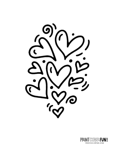 Printable heart coloring pages a huge collection of hearts for coloring crafting learning at