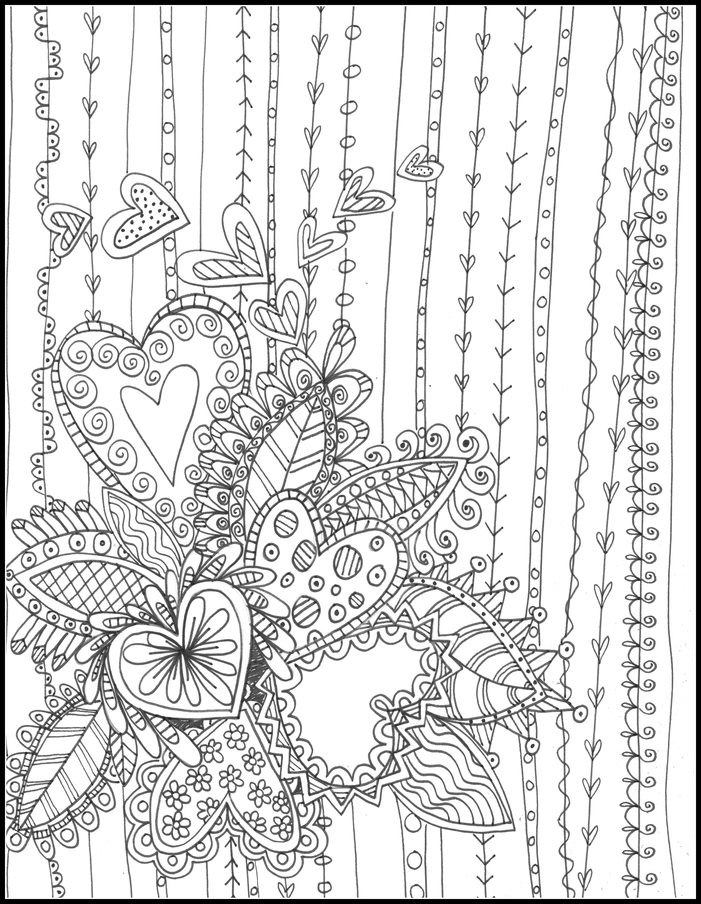 Valentines coloring page