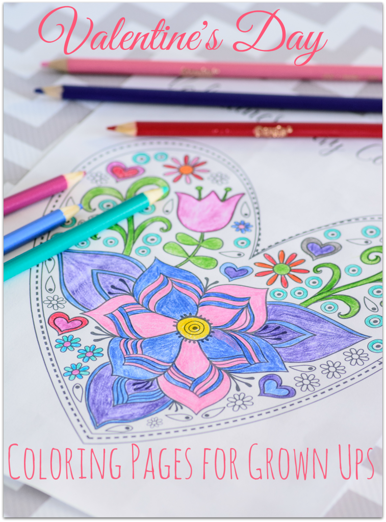 Free valentines day coloring pages for grown ups