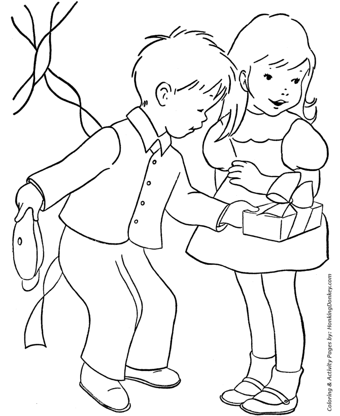 Kids valentines day coloring pages