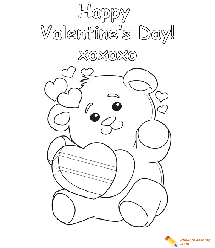 Valentine day coloring page free valentine day coloring page