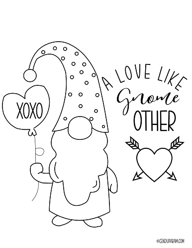 Cutest valentine gnomes coloring pages free â cenzerely yours