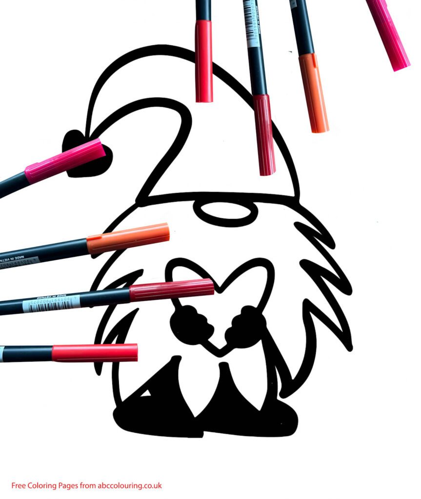 Free printable valentines gnome coloring pages â extraordinary chaos