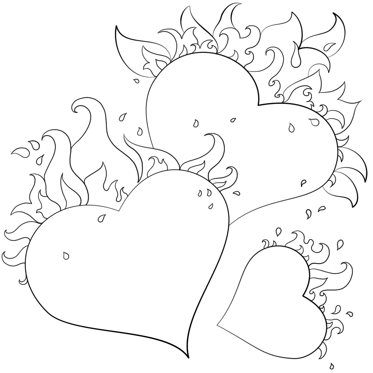 Valentine heart coloring pages