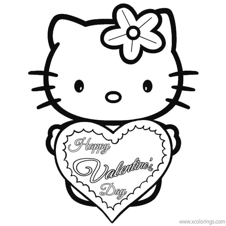 Albums background images hello kitty coloring pages valentines day sharp