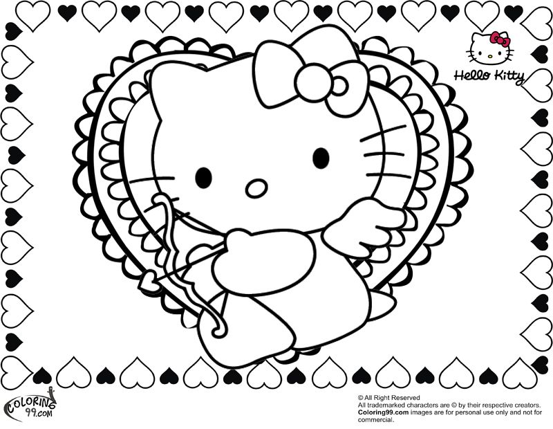 Hello kitty valentine coloring pages coloring hello kitty dibujos para bordar dibujos