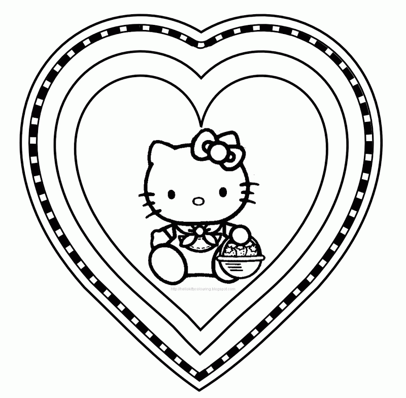 Albums background images hello kitty coloring pages valentines day sharp