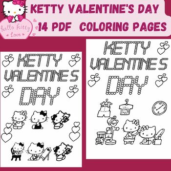 Valentines day coloring pages ketty coloring page by topteacher