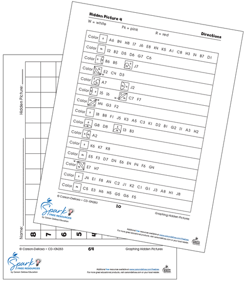 Graphing hidden pictures valentine hearts free printable carson dellosa