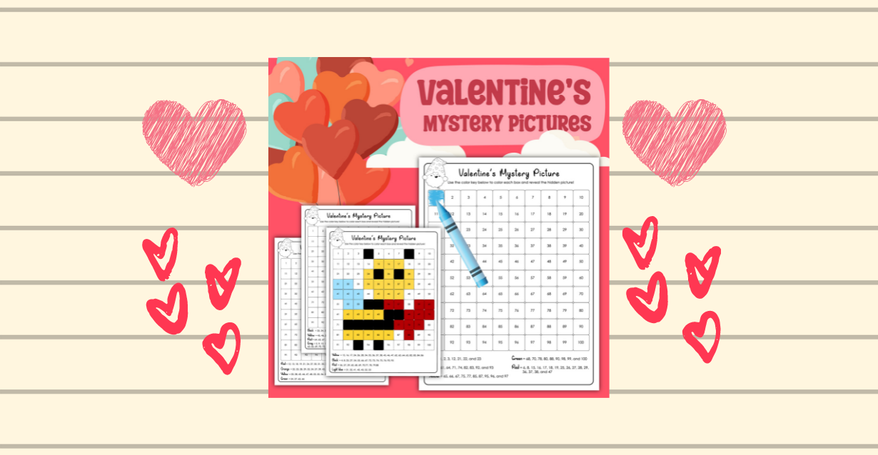 Free printable valentine hidden pictures for valentines day