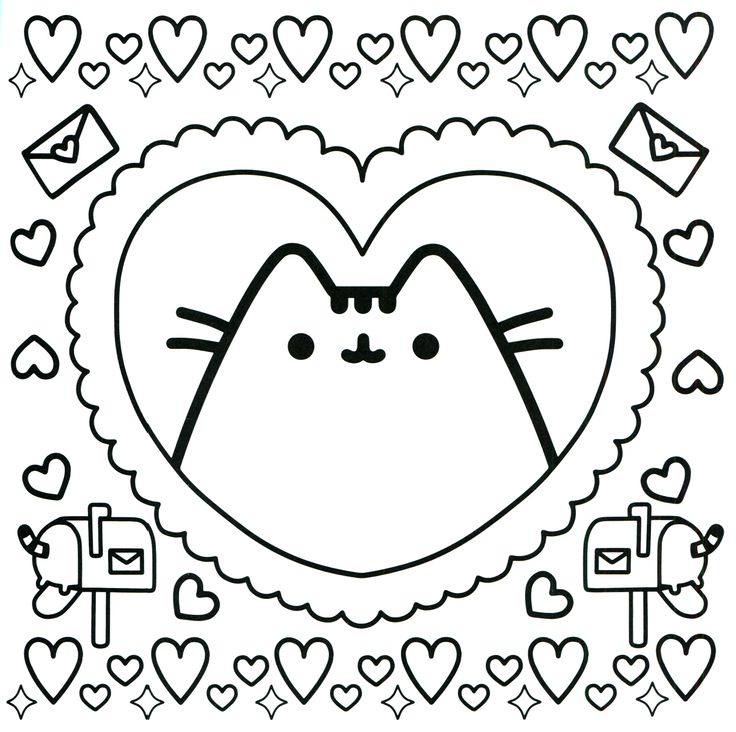 Valentine coloring pages