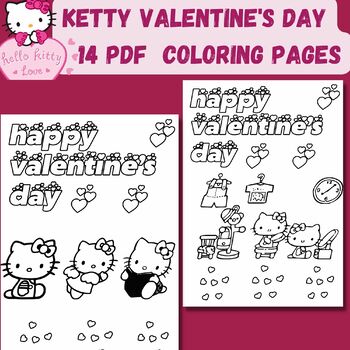 Valentines day coloring pages ketty coloring page by topteacher