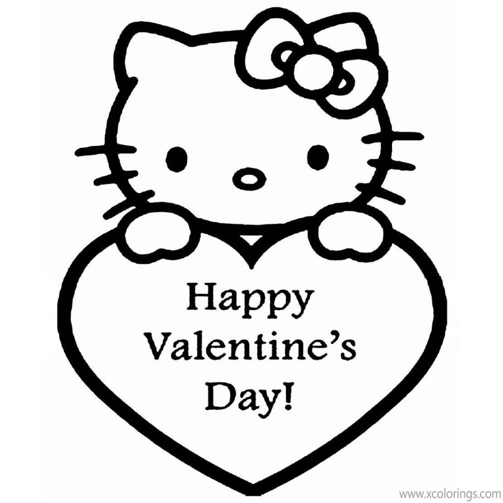 Albums background images hello kitty coloring pages valentines day sharp