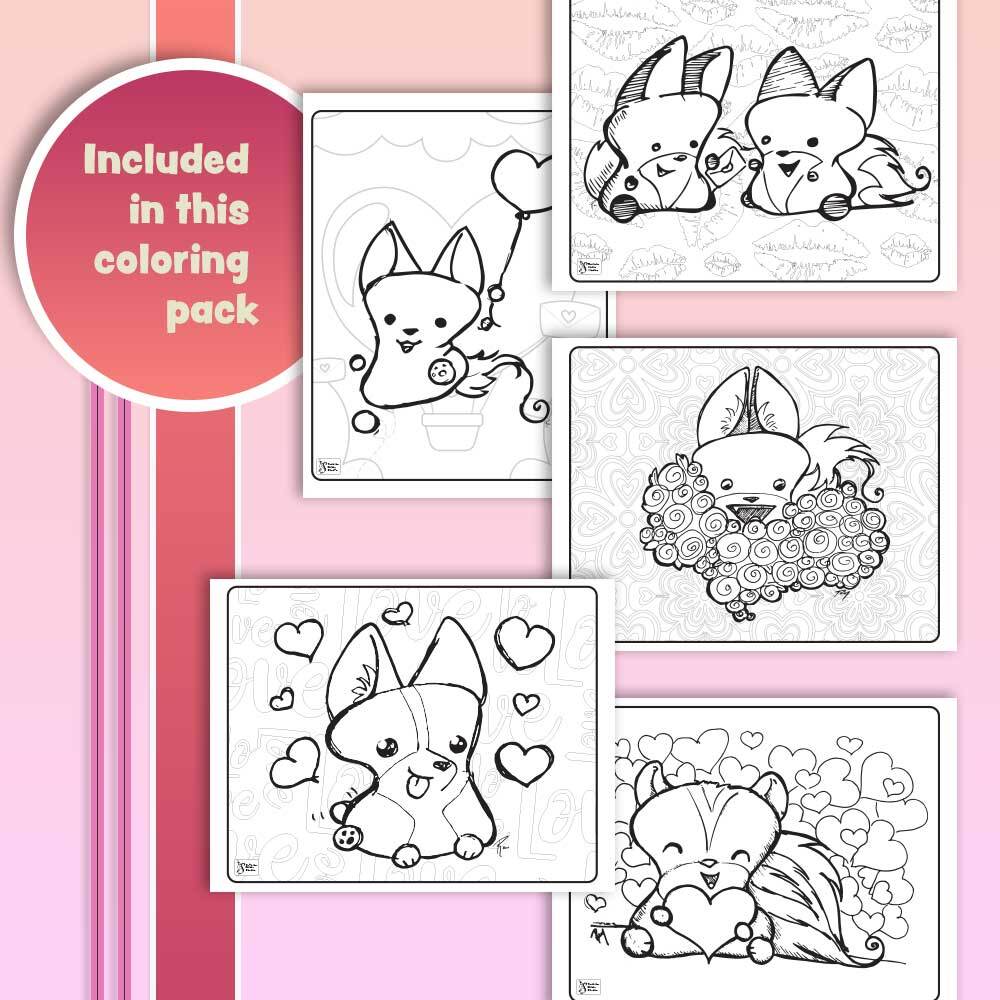 Marshmallow coloring pages vol valentine friends