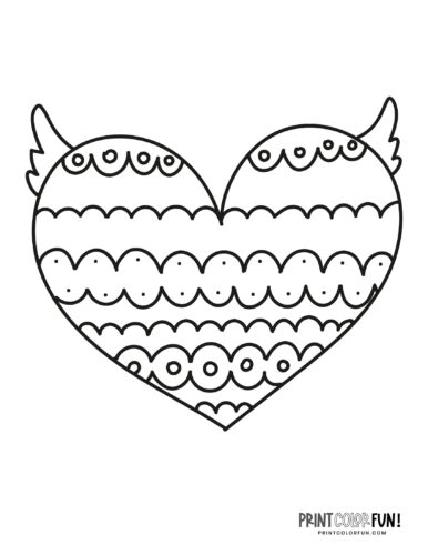 Printable heart coloring pages a huge collection of hearts for coloring crafting learning at
