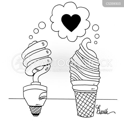 Energy saving light bulbs cartoons and ics