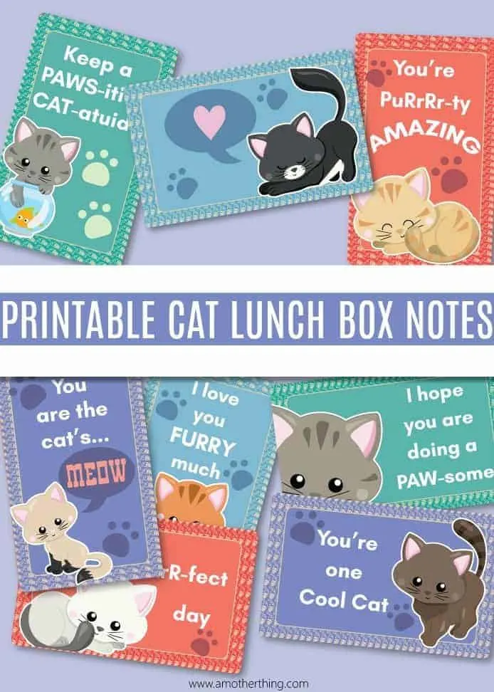 Printable cat lunch box notes its a mother thing
