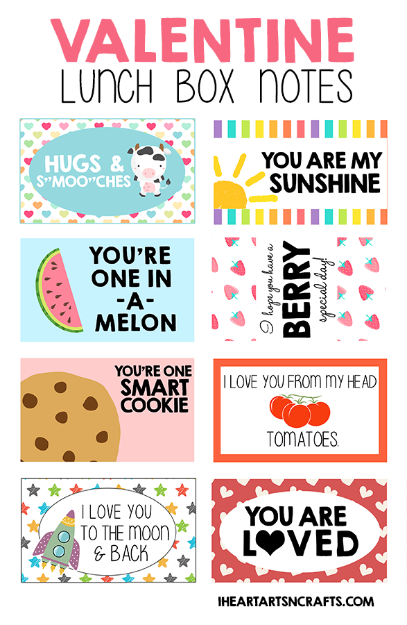 Free printable valentine lunch box notes lunch box notes lunchbox notes for kids school lunch notes