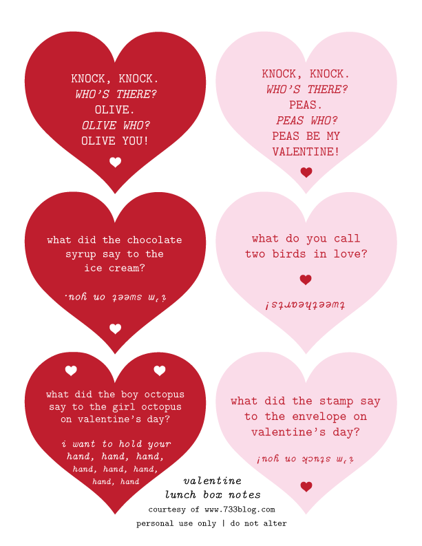 Printable valentine lunch jokes