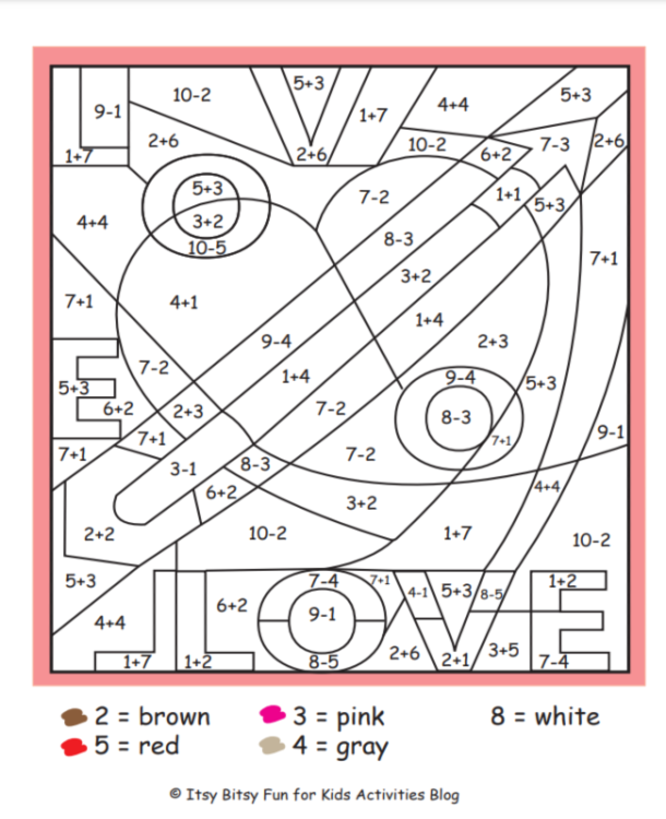 Valentines day math worksheets free kids printables kids activities blog
