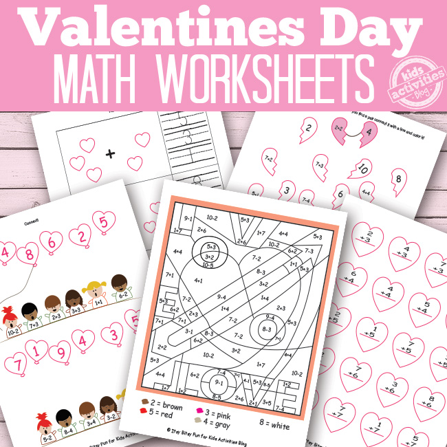 Valentines day math worksheets free kids printables kids activities blog