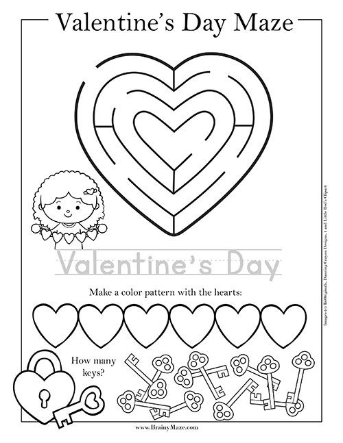 Free printable valentines day mazes and activity pages for kids this collection inclâ valentine activities valentines printables free kindergarten valentines