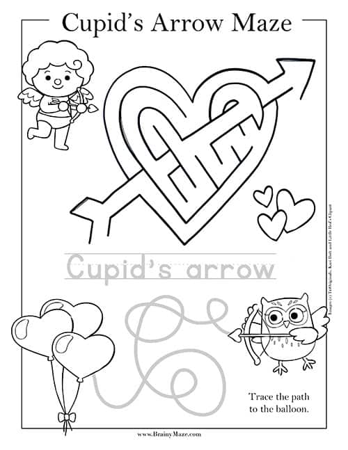 Valentines day mazes