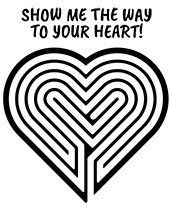 Valentines day labyrinth worksheet to print