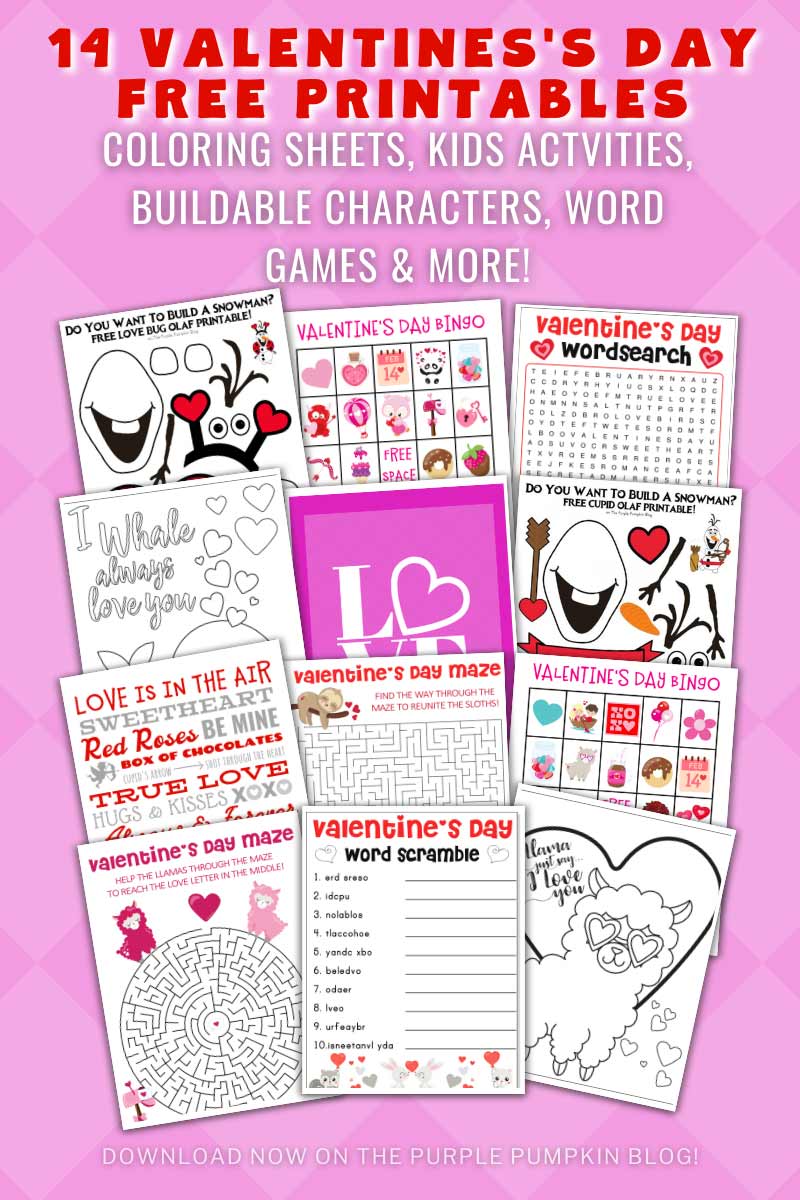 Free valentines day printables to download