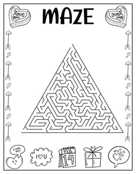 Valentine maze puzzles