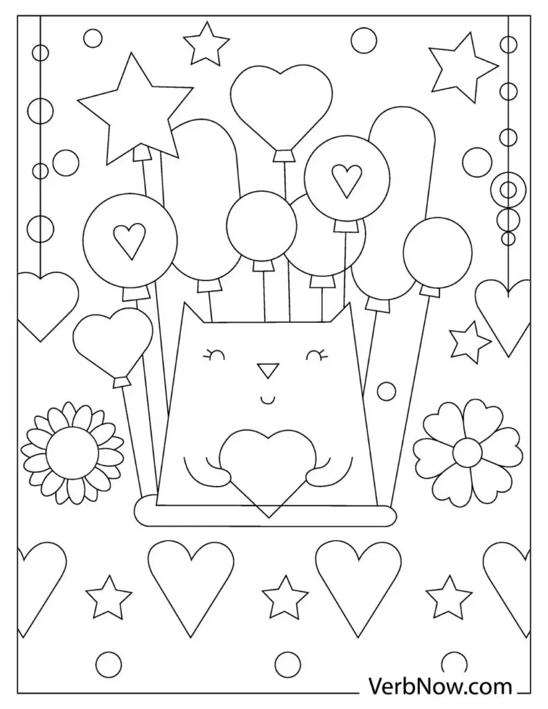Free valentines coloring pages book for download printable pdf