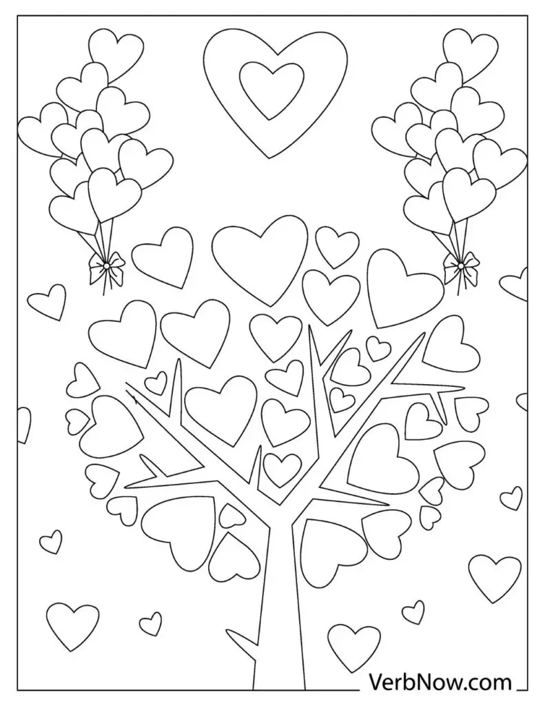 Free valentines coloring pages book for download printable pdf