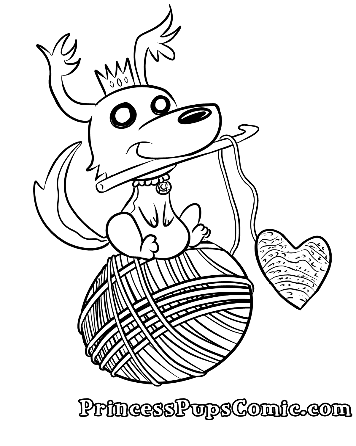 Printable princess pups valentine cards coloring pages