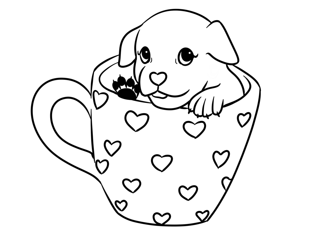 Valentines day animal coloring pages