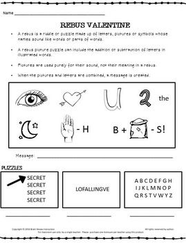 Free valentines day lesson and activity writing a rebus creative writing activities free valentine writing activities
