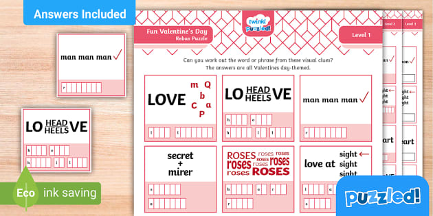 Valentines day rebus picture puzzle