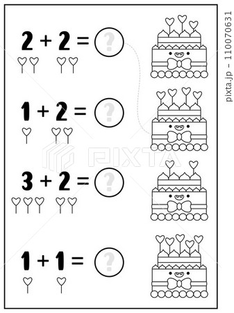 Saint valentine black and white counting