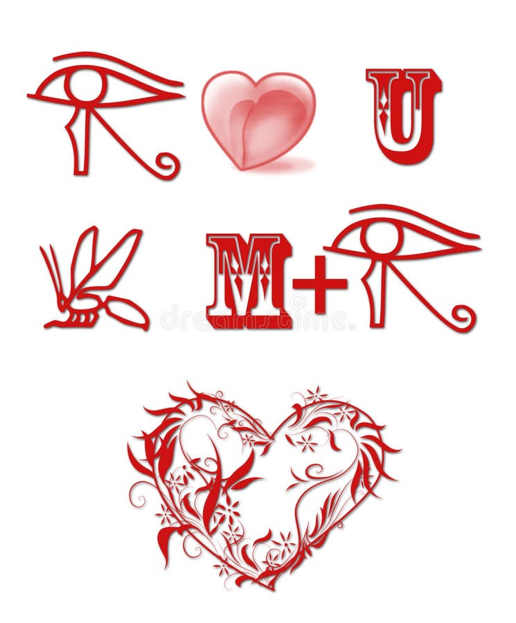 Valentine rebus stock illustration illustration of hearts
