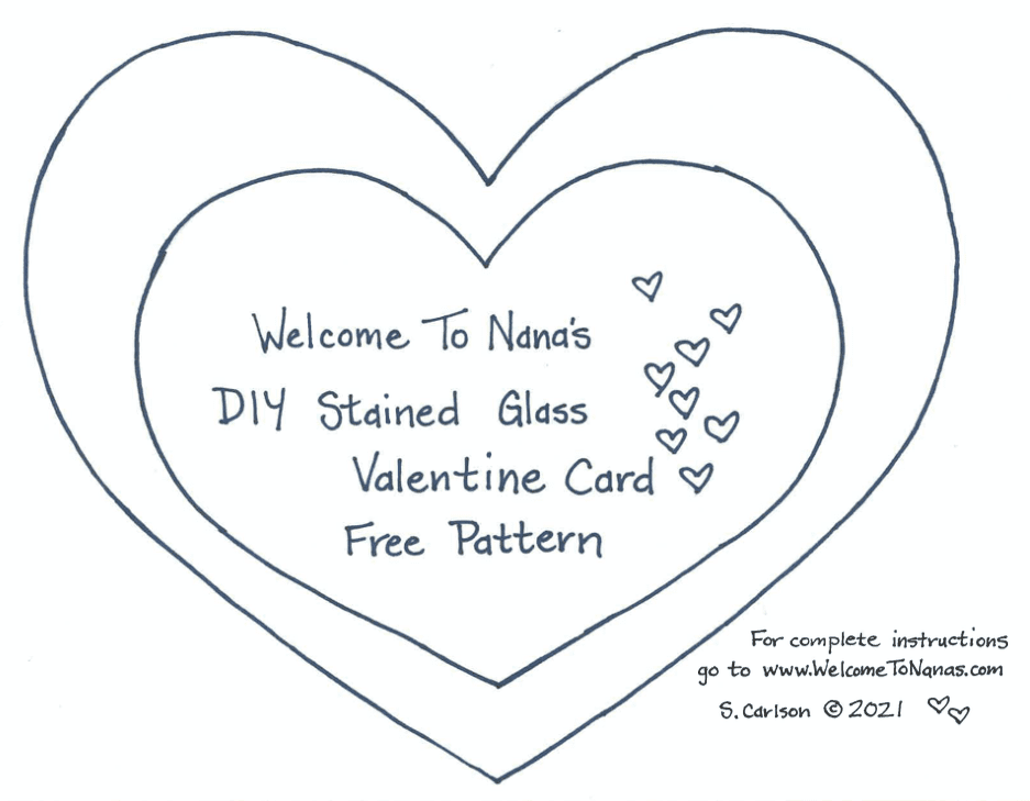 Diy stained glass valentines day card