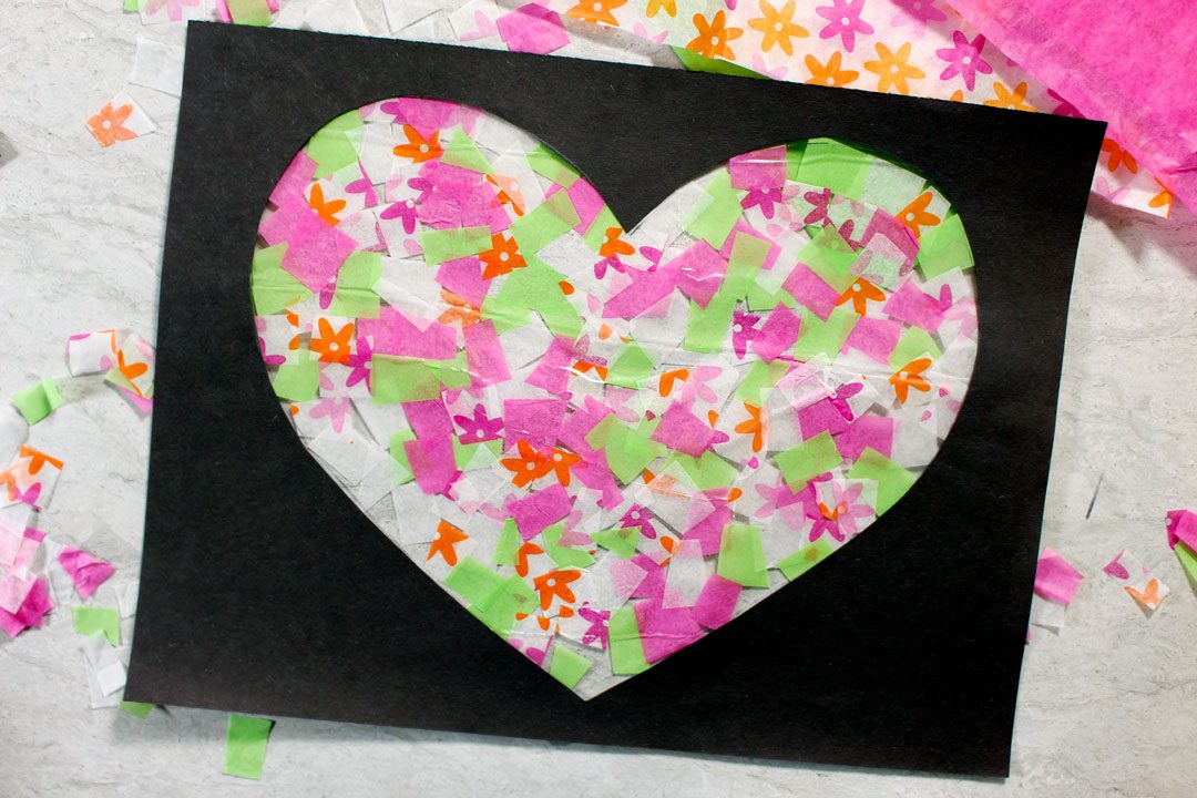 Diy stained glass valentines day card