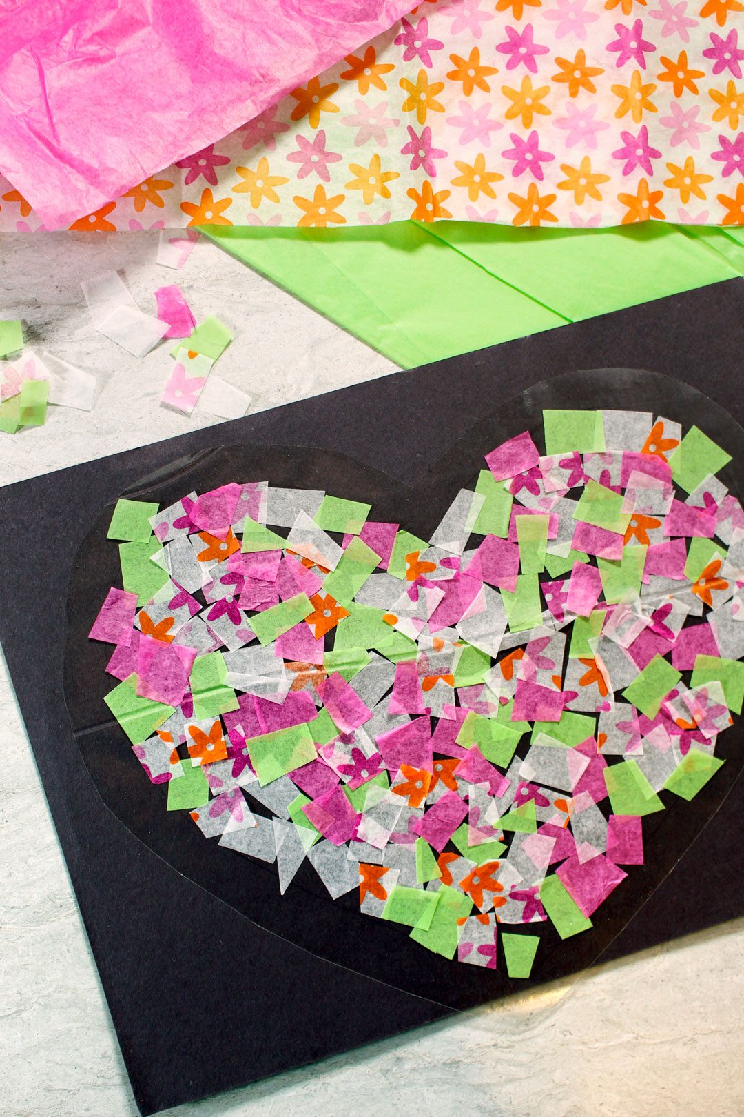 Diy stained glass valentines day card