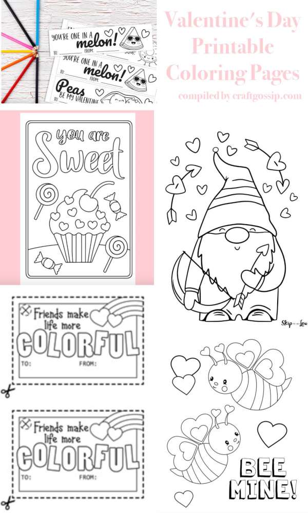 Print and color valentines for kids â lesson plans
