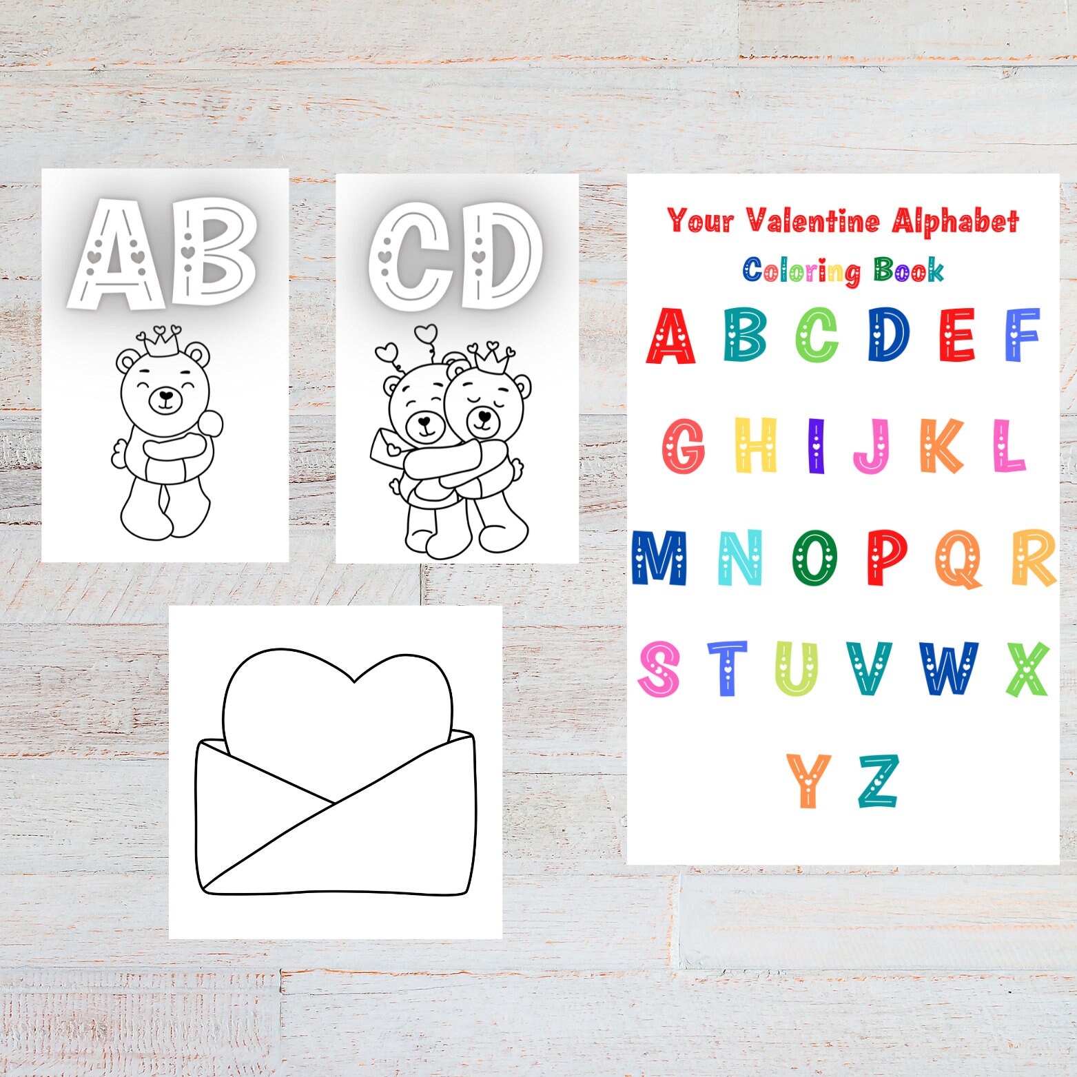 Valentines alphabet coloring book valentines coloring book for kids printable coloring pages printable valentines colouring pages