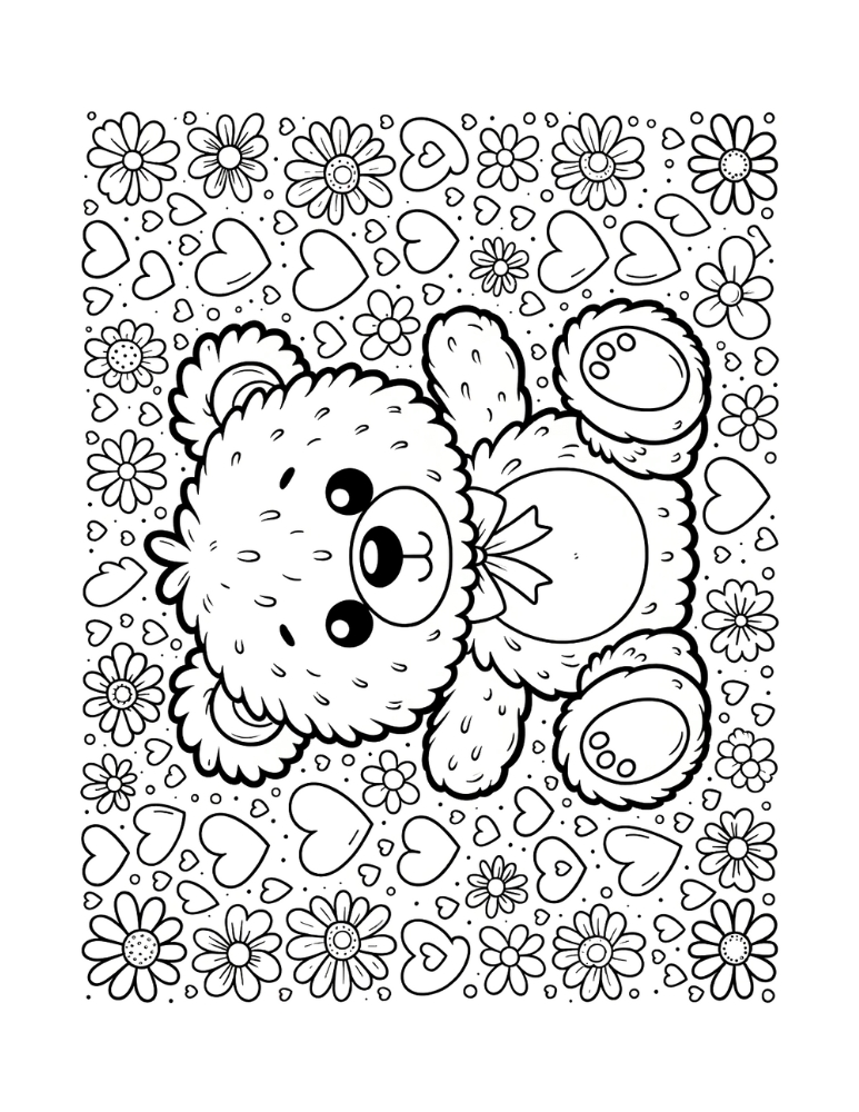 Free printable teddy bear coloring pages