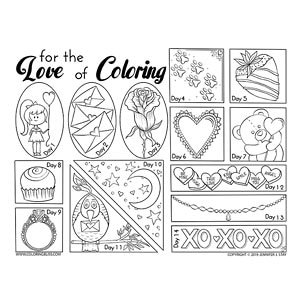 Valentines countdown calendar