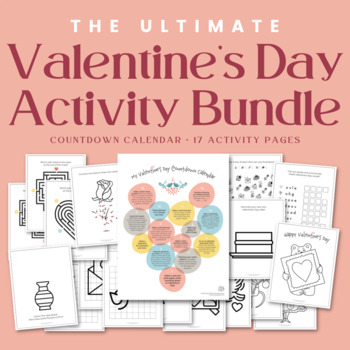 Â valentines day â advent calendar mazes coloring worksheets